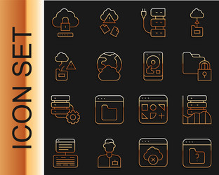 set line file missing server data web hosting vector image