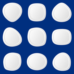 White Rounded Web Buttons vector image