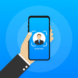face recognition concept design can use for web vector image