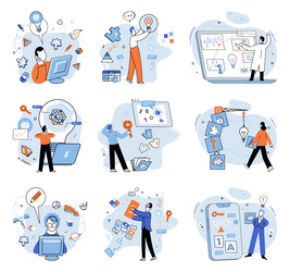 logical thinking skill is sharpened blade vector image