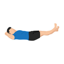 man doing banana pose or bananasana exercise vector image