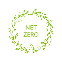 Net zero carbon neutral isolated design Royalty Free Vector