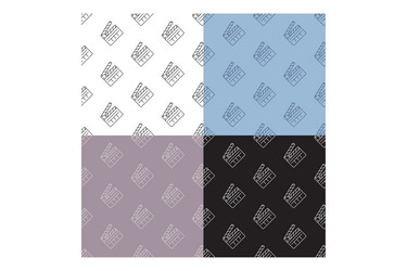 set of seamless patterns with clapper board vector image
