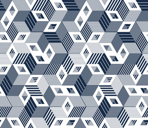 3d cubes seamless background abstract tiling vector image