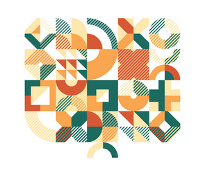 abstract geometric background modular tiling vector image