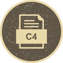c4 file document icon vector image