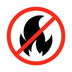 Fire prohibition sign vector