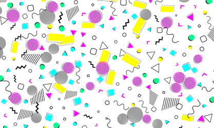 pop art color background memphis pattern vector image