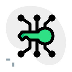 use of key in encryption software vector image