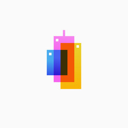 Three construction building apartment tower logo Vector Image
