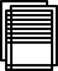 database sheet icon outline style vector image