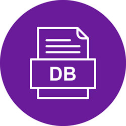 db file document icon vector image