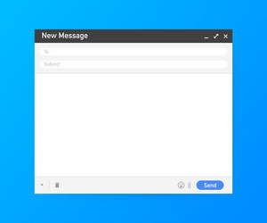 email template blank e-mail browser window mail vector image