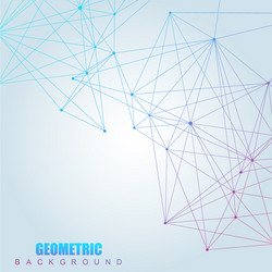 geometric abstract background with connected line vector image