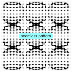 Halftone Dot Pattern - Monochrome vector image