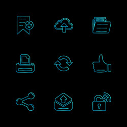 multimedia sound buttons eps icons set vector image