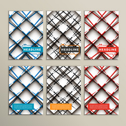 set of simple beautiful line patterns vector image