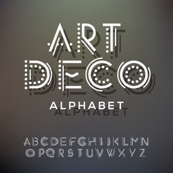Art deco alphabet Royalty Free Vector Image - VectorStock