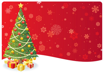 Red christmas tree Royalty Free Vector Image - VectorStock