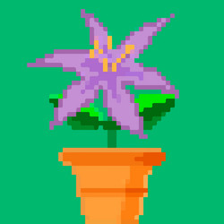 flower in a pot pixel art and creating your own vector image