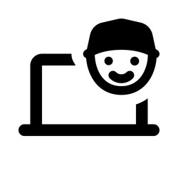 setting of user profile on laptop system vector image