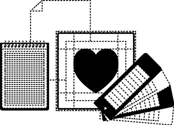sheet in blank and spiral notebook color vector image