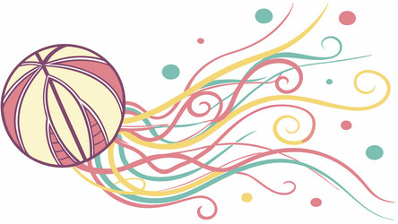 abstract sphere with flowing colorful lines vector image