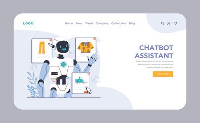 chat bot web or landing ai-powered customer vector image