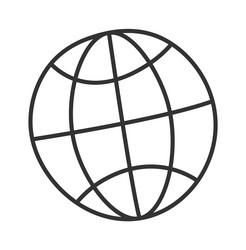 Globe icon world symbol oval Royalty Free Vector Image