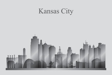 Kansas City Skyline Silhouette Vector Image