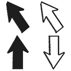 pixel cursors mouse arrow pointers vector image