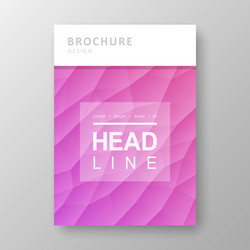 Brochure design with geometric background vector