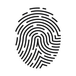 fingerprint icon signature concept for password vector