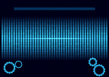 graphics design digital circuit with binary coded vector image