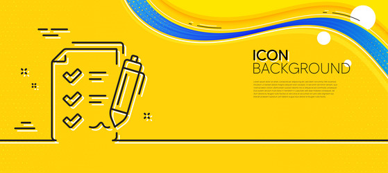 survey checklist line icon report sign minimal vector image