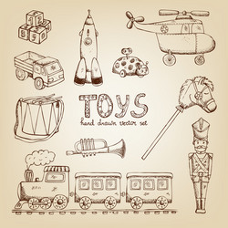 Vintage Toy Collection Vector Image