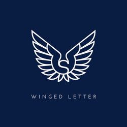 Aj letter initial with royal wing logo template Vector Image