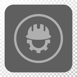 development hardhat rounded square button vector image