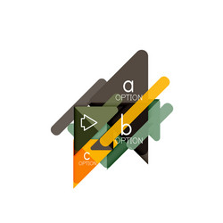 triangle data visualization design option vector image