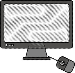 color blurred stripe of desk computer tech device vector image