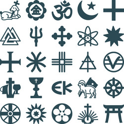 Religious icons set every single icon can vector