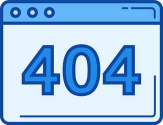 web error line icon vector image