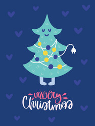 Charming Christmas Card Vector Image