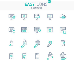 easy icons 40e file formats vector image