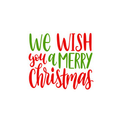 Merry Christmas Lettering Art Vector Image