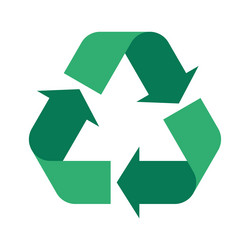 Simple flat universal recycling symbol vector