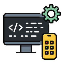 software development color icon vector image