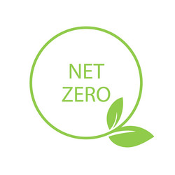 Net zero label carbon neutral design Royalty Free Vector
