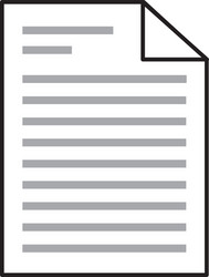 document file paper text icon vector image