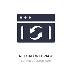 reload webpage icon on white background simple vector